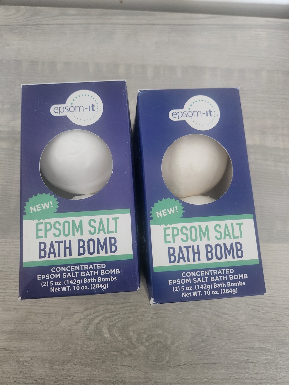White Epsom Salt Bath Bombs - Pack of 2